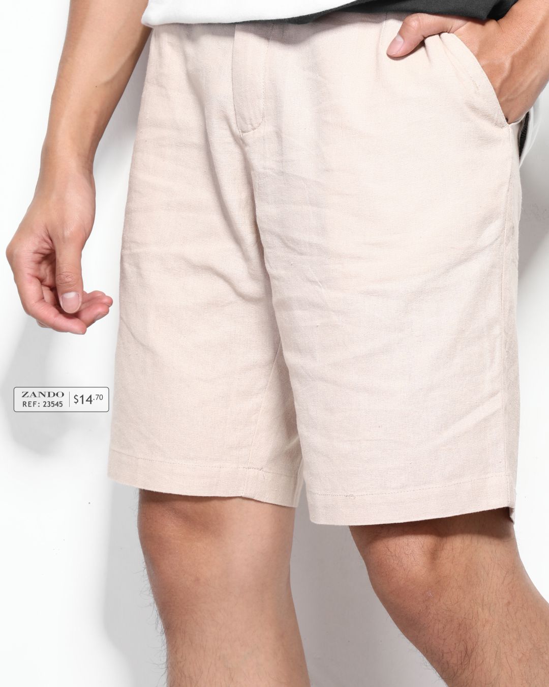 mens slim fit linen shorts