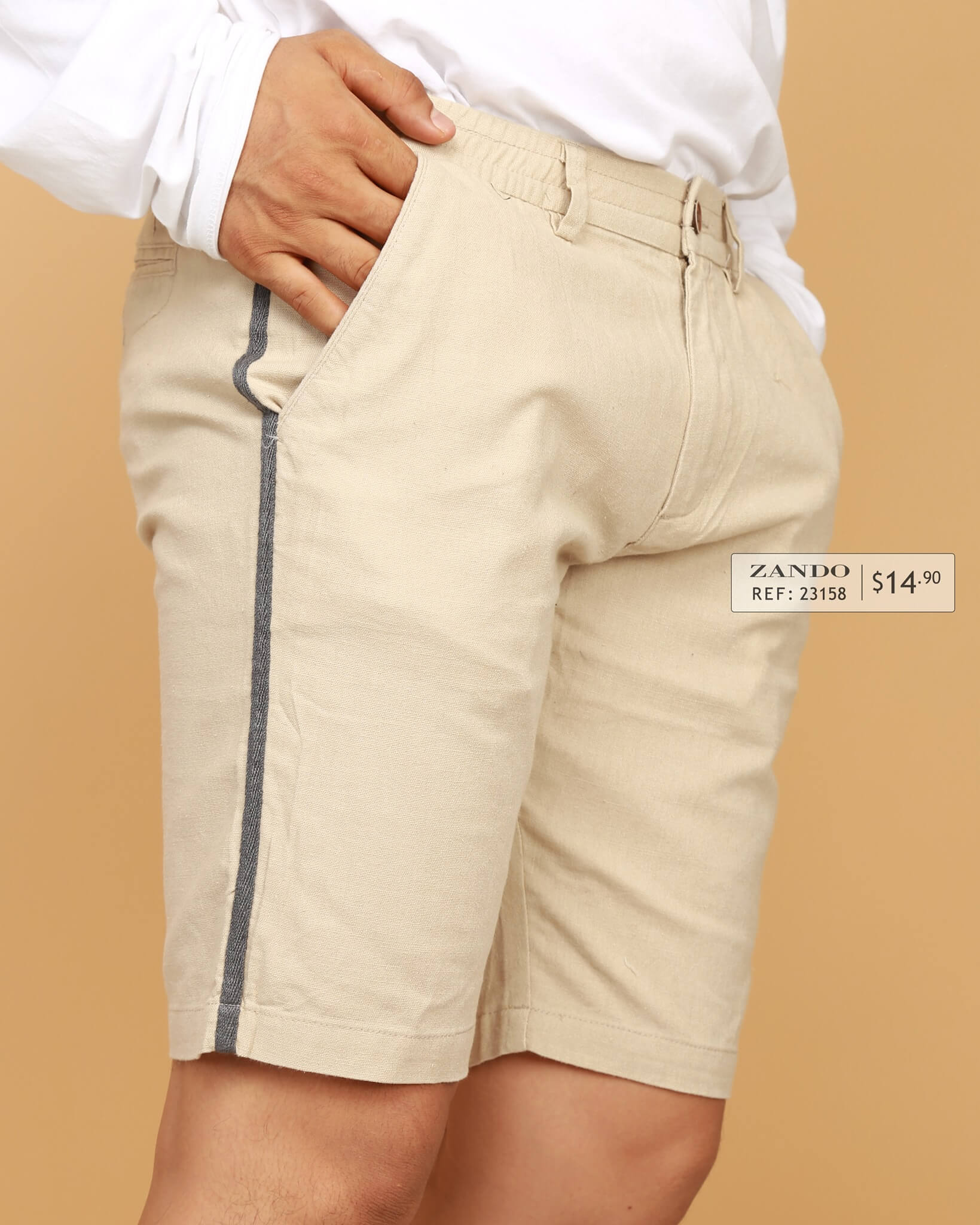 mens slim fit linen shorts