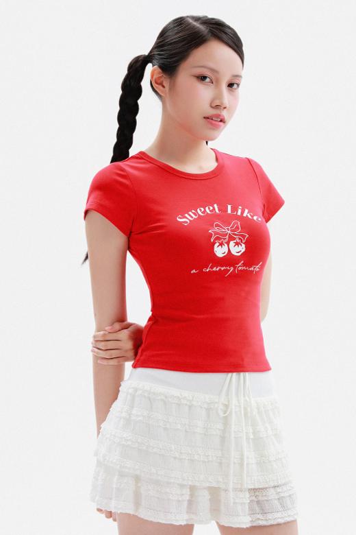 Slim Crop Fitted T-Shirts