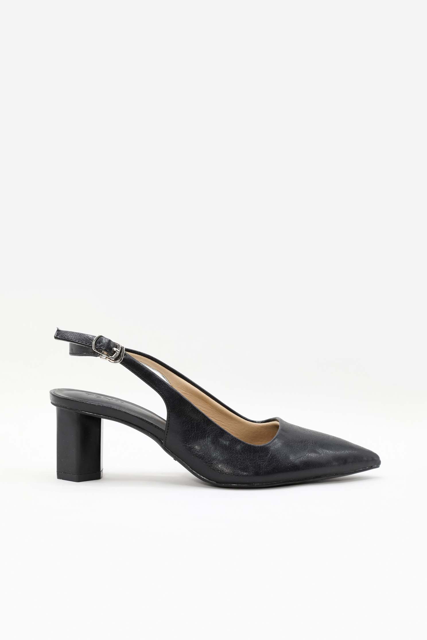 Lady Low-Heel Leather Sandals | TEN11