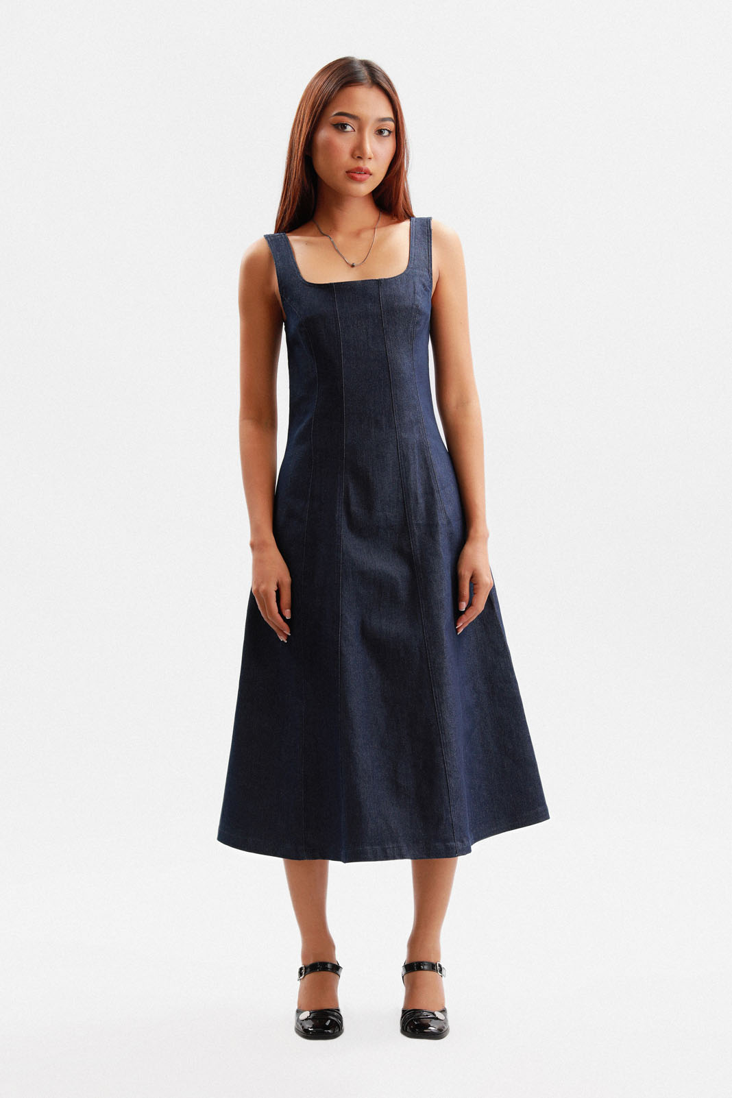 Denim Midi Dress | ZANDO