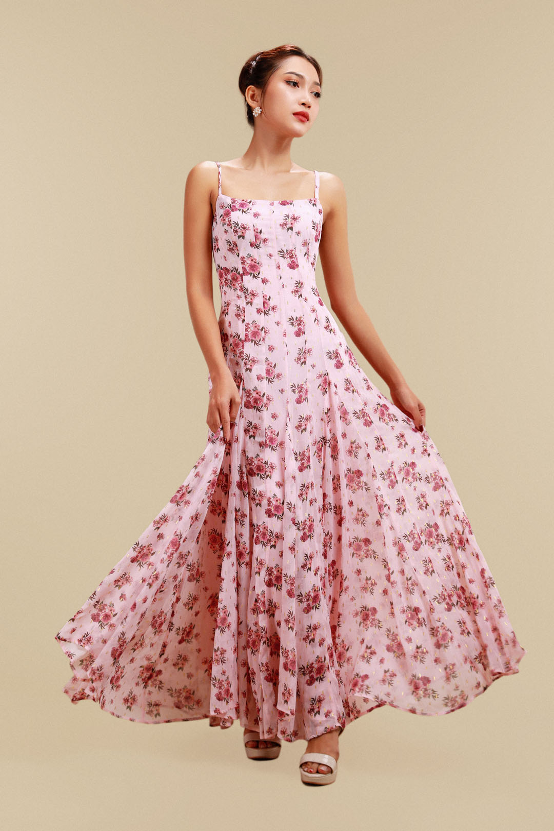 Drop Waist Fit With Godet Flare Dress | ZANDO