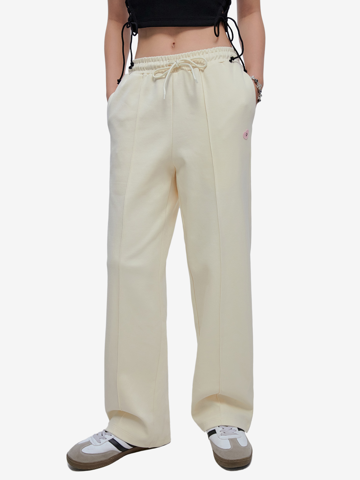 【SATIIIZ】Kessa Pintuck Sweat Pants Sweatpants - Stoffa