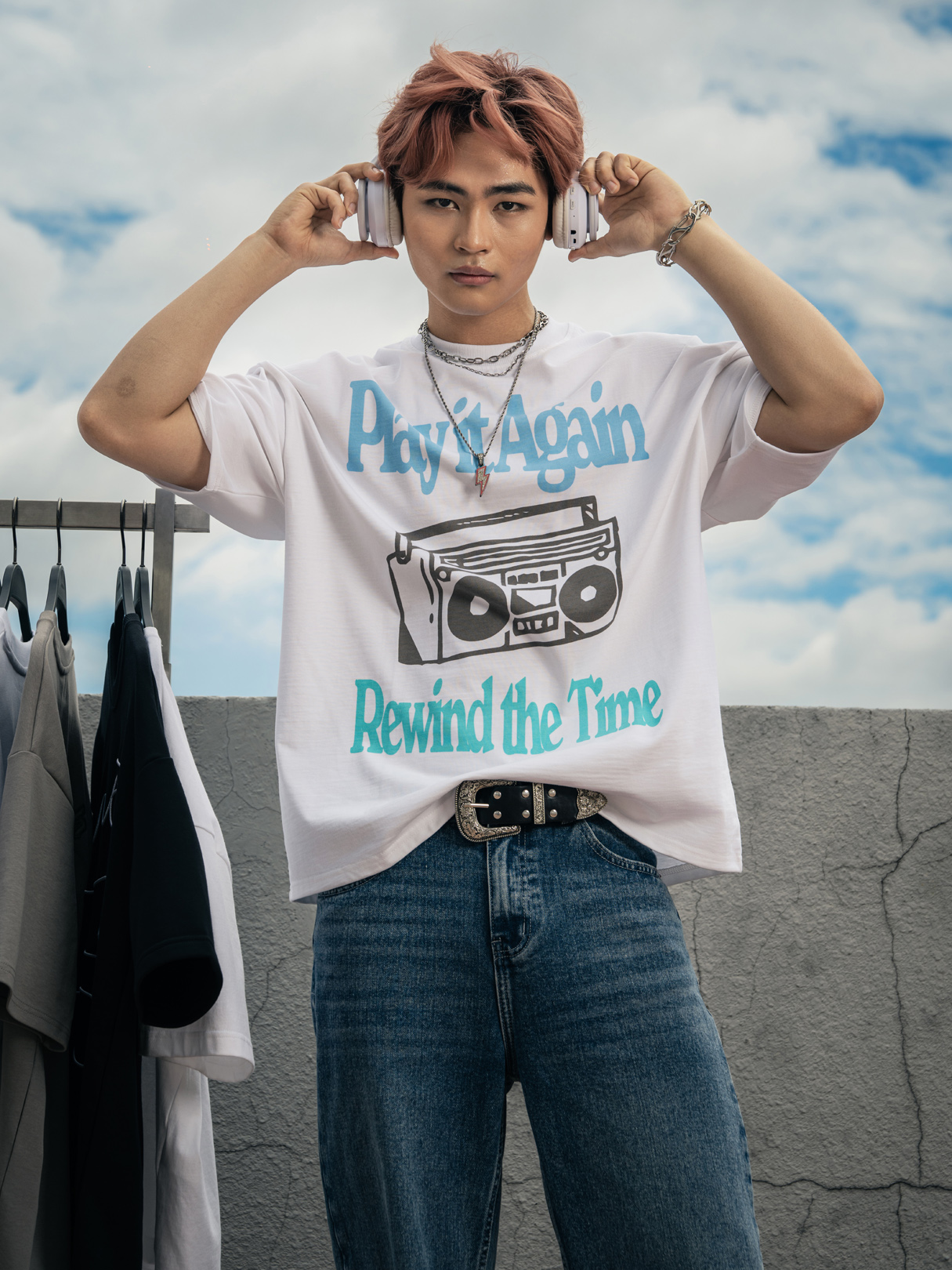 Loose T-Shirt With Printed