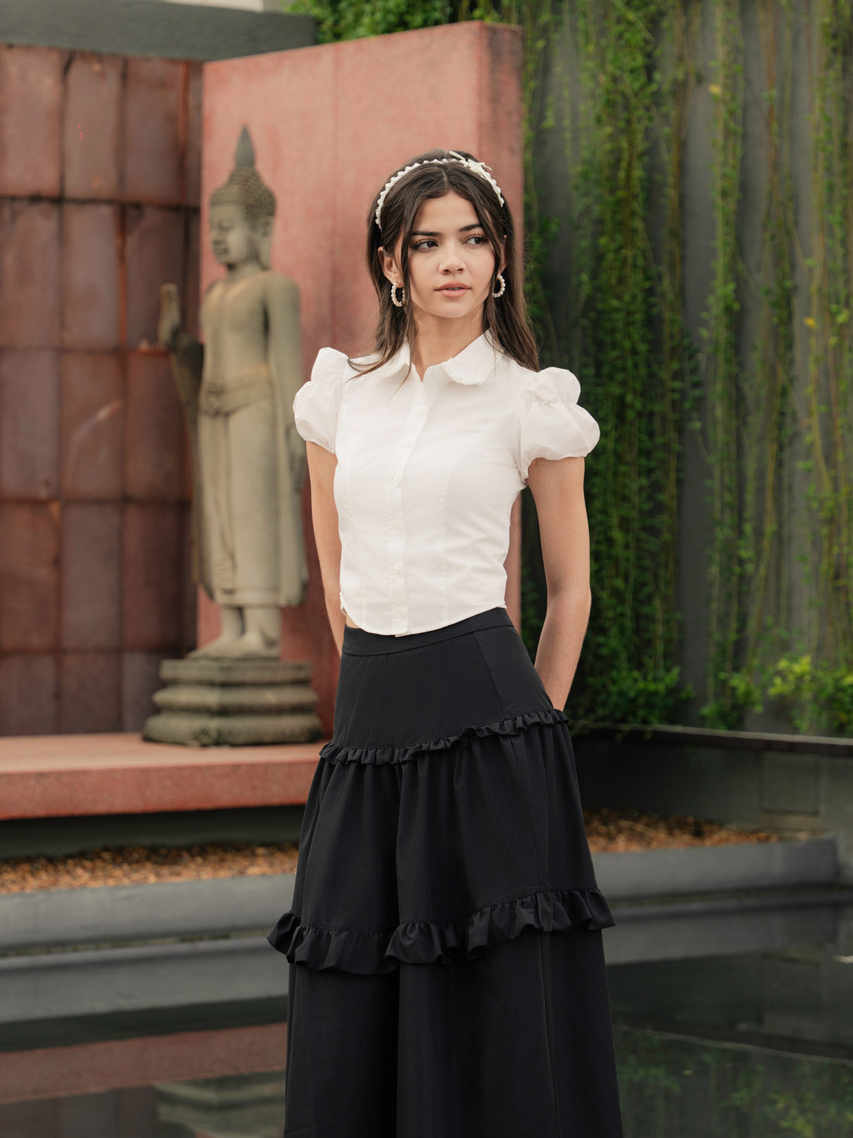 トップス andequal piping bulky frill blouse トップス andequal piping bulky frill blouse andequal piping bulky