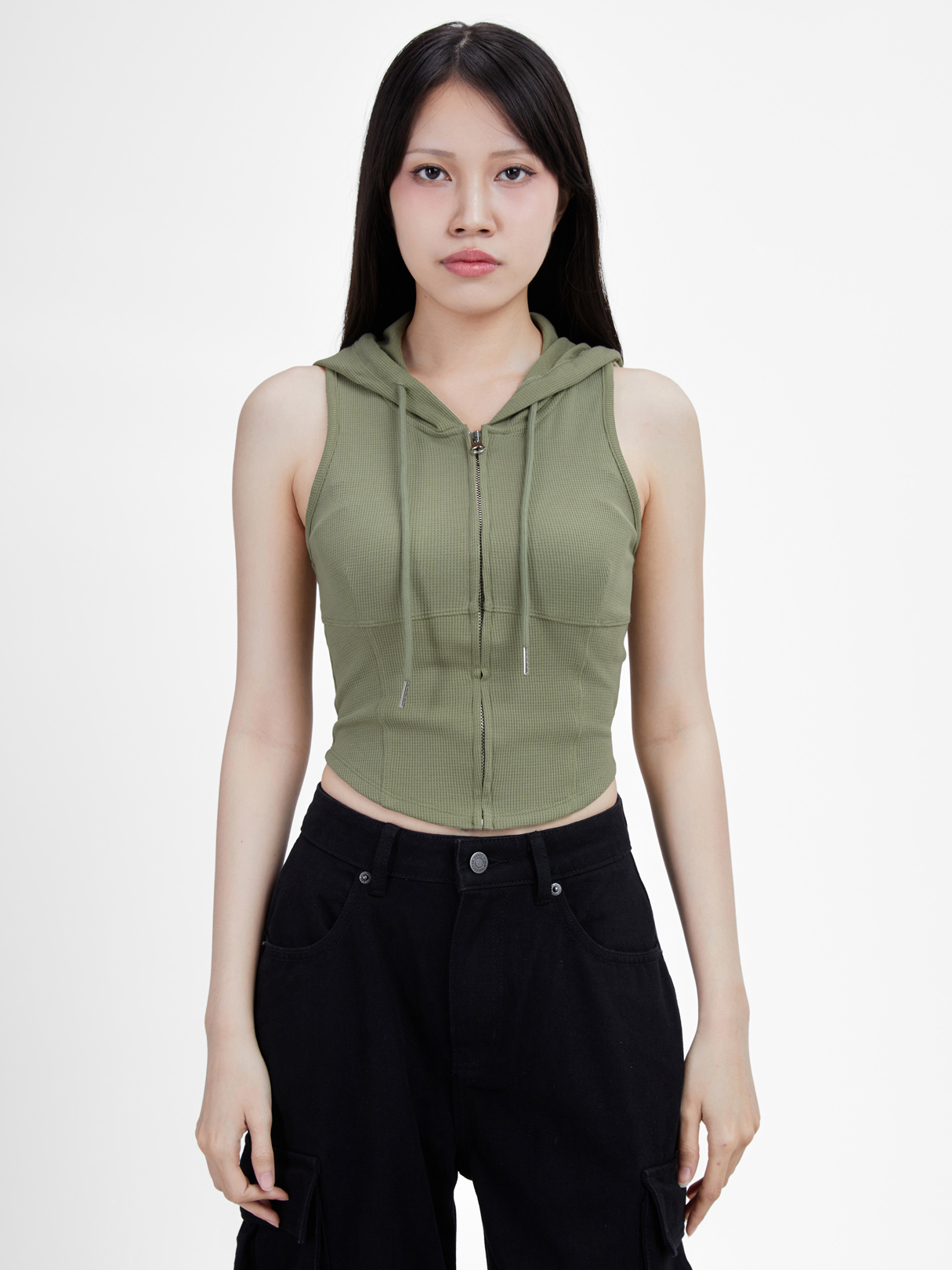 Cropped Vest Hoodies | ZANDO