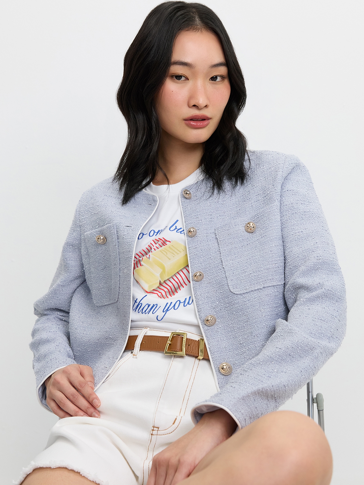 ジャケット・アウター euw nuance quilting tulle outer ivory ZARA NWT WOMAN BOW BUTTON TEXTURED JACKET ECRU | 8711/123 | eBay